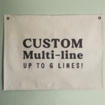 Large Custom Text Canvas Banner, Natural
